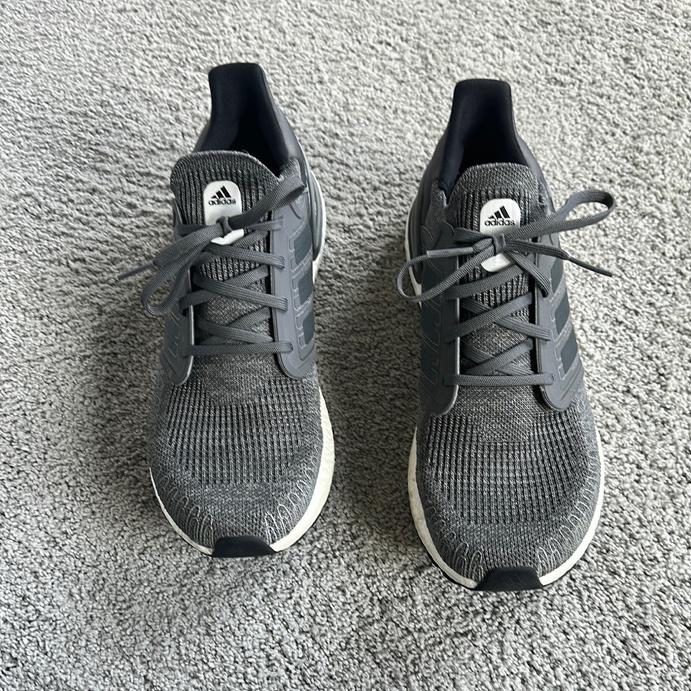 Adidas Primeblue Gray and White Athletic Shoes
